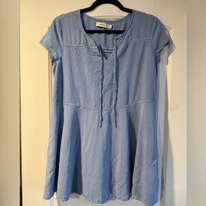 JustFab Light Blue Mini Dress Cut Out Detail XL